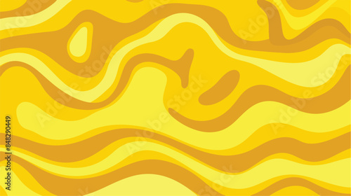 Yellow endless pattern created with thin undulate s