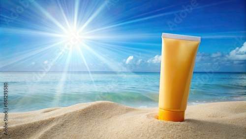 Sunscreen protection for skin against sun damage and UV rays , sun protection, skincare, SPF, dermatology