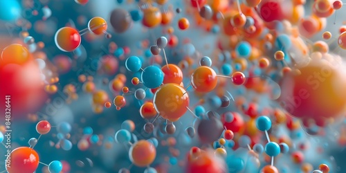 Explore atoms and molecules uncovering the fundamental building blocks of matter. Concept Particle Physics, Chemistry, Molecular Structures, Atomic Nuclei, Subatomic Particles