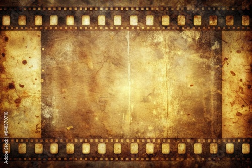 Vintage film strip with a grungy texture