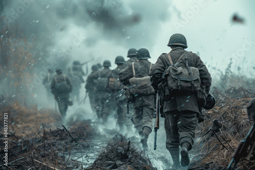 "Warriors of WWII: A Cinematic Exploration of Military Operations and the Concept of War"