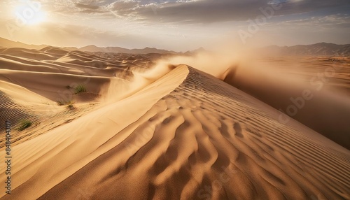 sand storm in desert during daytime