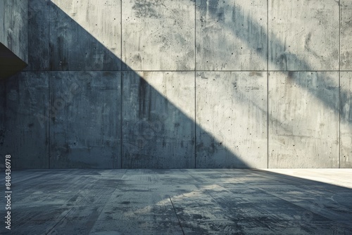 Concrete Environment with Strong Shadows and Directional Lighting. Urban Texture Background