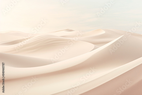 Minimalistic canvas with textured overlay of white and sand tones, reminiscent of serene desert dune.
