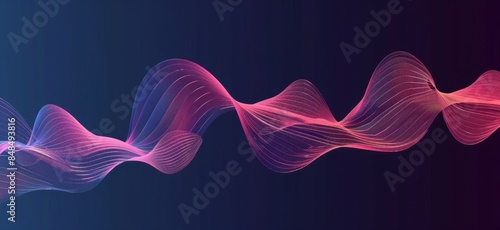 A minimal and simple vector design featuring an abstract representation of sound waves Generative AI
