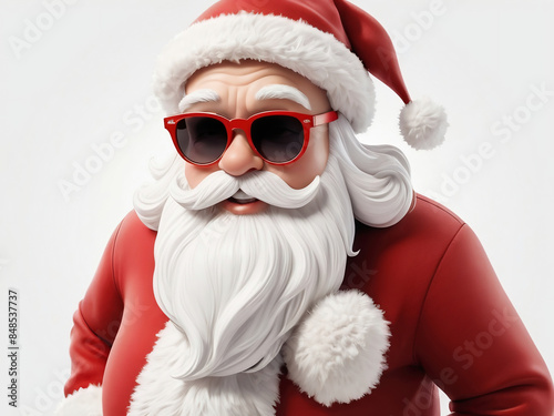 Summer Santa clause wearing sunglasses Christmas, happy holidays, 