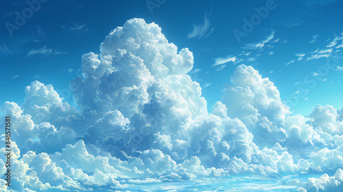 Summer Sky and Star Fantasy Cloud Background