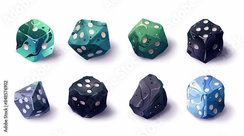 Red dice isolated on a white background with a focus on gambling and luck