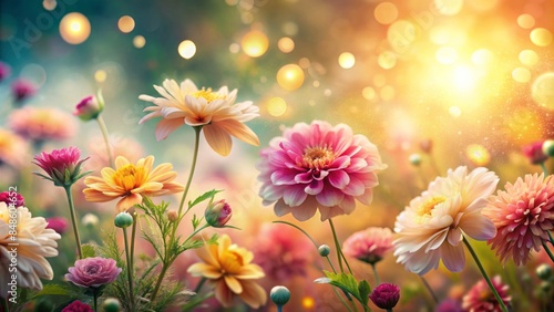Image Reference: Beautiful Flowers In A Field Of Flowers With A Blurred Background.