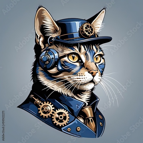 gato steampunk perfil