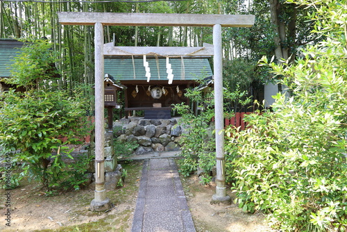 The scene of a subordinate shrine in the precincts of Awata-jinjya Shrine in Kyoto City in Japan