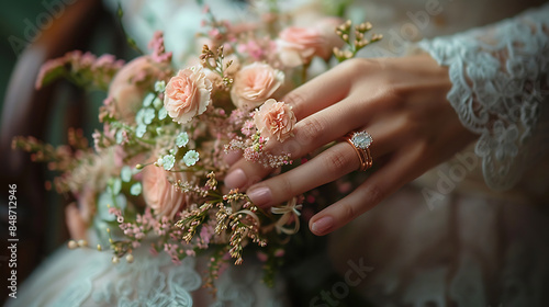 Superbe photo de fleurs lors d'un mariage