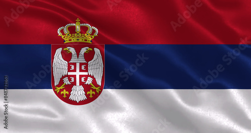 Serbia waving flag