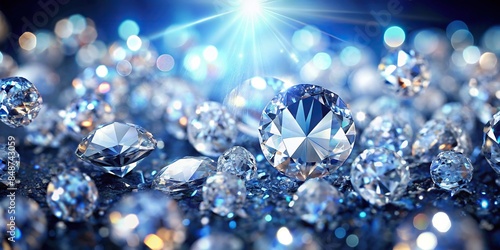 Close-up of sparkling diamonds , jewelry, gemstones, luxury, sparkle, shiny, precious, close-up, facet, brilliant