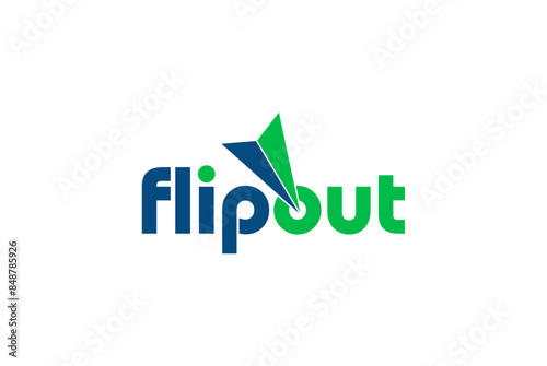 Flip out aero logo design editable vector 