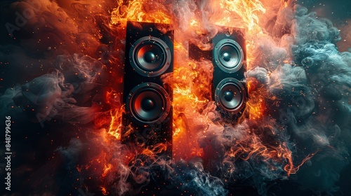 poster dpi speaker dj elements vertical high exploding size space inches 24x36 resolution template hr fire 31x91 design water party cm copy 300 woofer loudspeaker