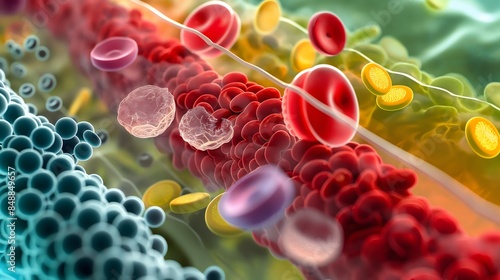 4. A medical illustration of the progression of diabetic complications over time