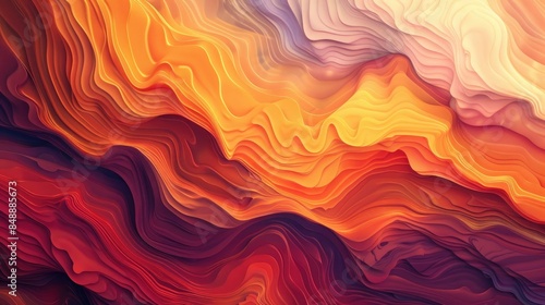 Abstract Warm colors canyon texture background illustration.