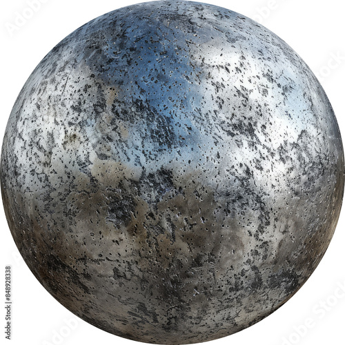 Silver sphere cannonball sticker transparent background PNG clipart