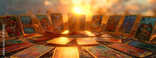Mystical Tarot Card Reading at Sunrise Gypsy Arcana Revealed in the Ethereal Dawn
