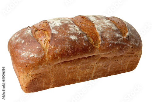 A freshly baked loaf of bread with a crispy crust and soft interior.