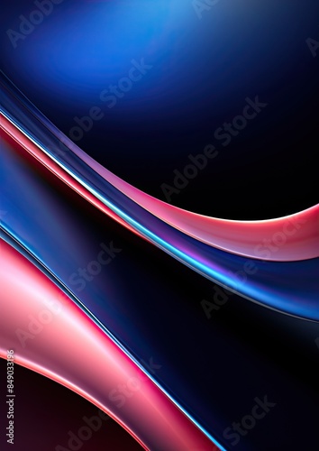 Overlapping layers of 3D blue pink luxury abstract background on dark space blue metal effect decoration.