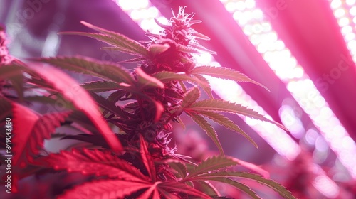 Cannabis Sativa plant cultivated indoors under grow lights by TKO Reserve for medicinal purposes