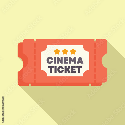 Red cinema ticket granting access to a highly anticipated movie screening