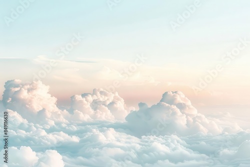 serene sky above clouds soft pastel neutral colors minimalist aesthetic wallpaper