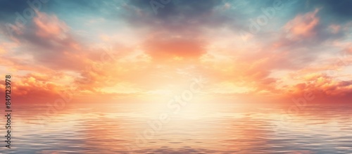 defocused and abstract background from beautiful sunset and sunrise. Creative banner. Copyspace image