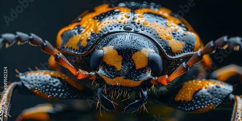 Delve into the intricate details of beetle exoskeletons, revealing resilience and adaptability in life. Concept Insect Anatomy, Exoskeleton Adaptations, Survival Strategies, Resilience in Nature