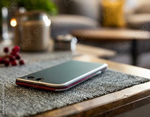 Telefon smartfon leżący na stole