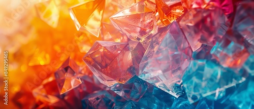 A colorful image of many different colored cubes