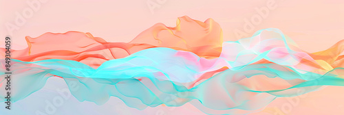 Abstrakte Wellen in Pastellfarben.