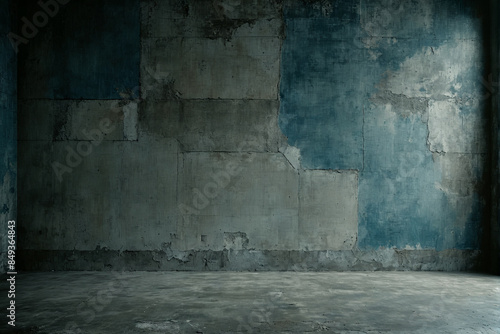 Empty Concrete Room: Industrial Background Texture