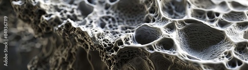 146 Microscopic alien organic biomaterial fibrous texture closeup 3D
