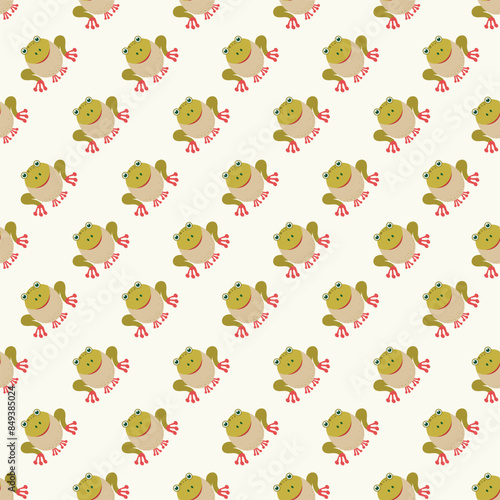 frog amphibian animal seamless pattern in vector suitable for ,background,fabric,cover,wrapping,wallpaper,etc