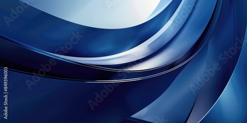 A close-up shot of a curved blue wall, perfect for interior design or architectural projects