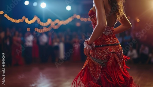 Intense focus spanish flamenco dancer s hands grasping castanets in performance