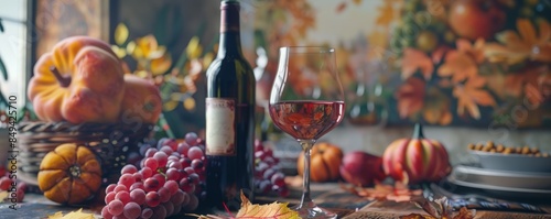 Autumn wine tasting with seasonal wines, sommeliers and wine enthusiasts, 4K hyperrealistic photo.