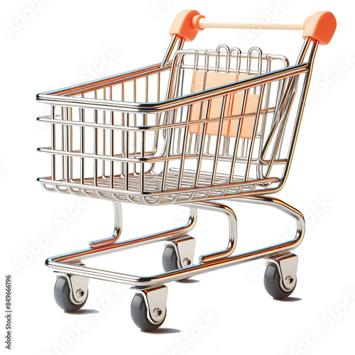 Shopping cart isolated on a transparent background