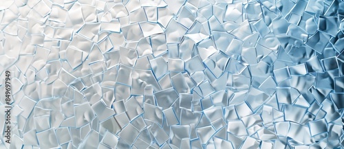 Abstract background with a texture consisting of ice cubes shining in the cold light, perfect for projects related to winter, freshness or frozen food