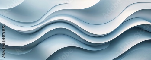 Close-up of abstract paper cutouts creating a wavy, textured background