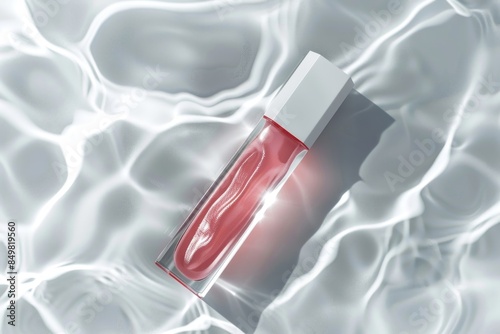 Lip gloss mockup cosmetics lipstick perfume.