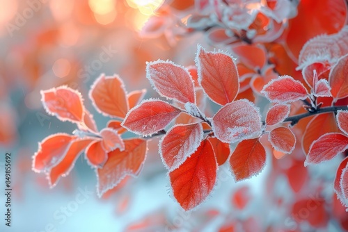 Frosty Branches of the Trees in Winter