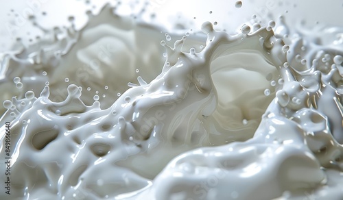 A close up image of a white substance with bubbles.