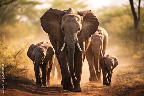 Baby African elephant grassland wildlife outdoors