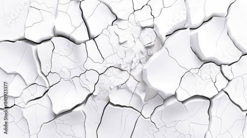 Abstract crack texture backgroud, dry soil surface separated from each other, 3D illustration. 
