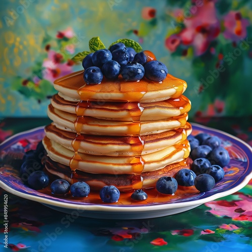 Pancakes de Mora Azul: Dulce Tradición en la Mesa