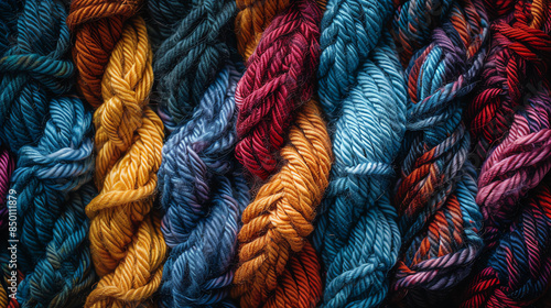 Colorful yarn for knitting and crocheting